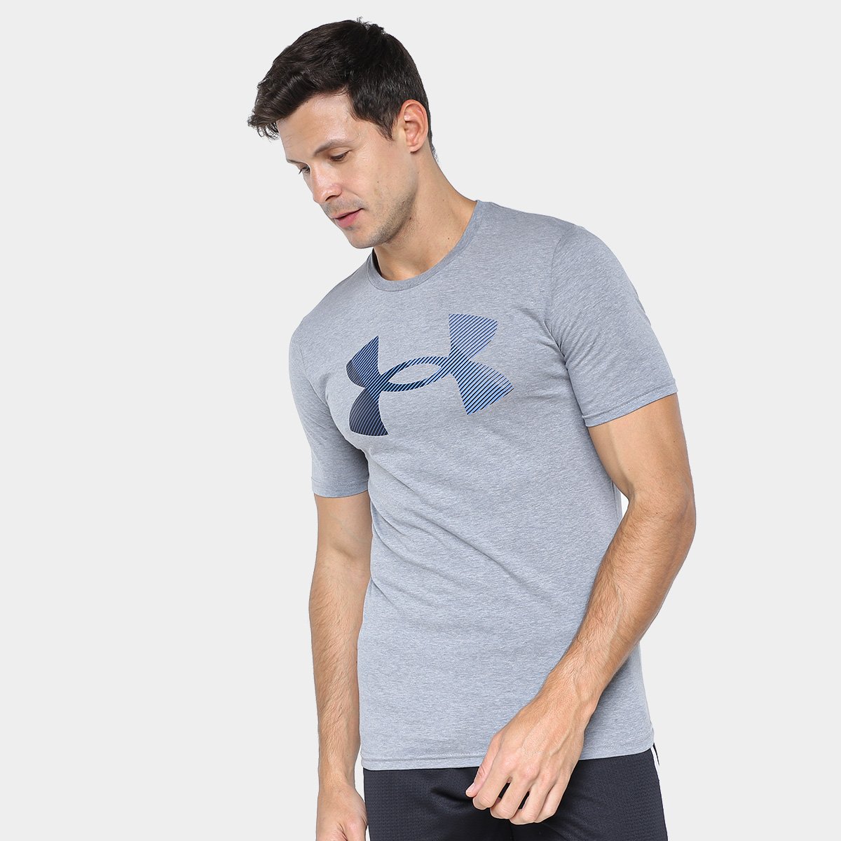 Miniatura Camiseta Under Armour Big Logo Fill Masculina Cinza - P