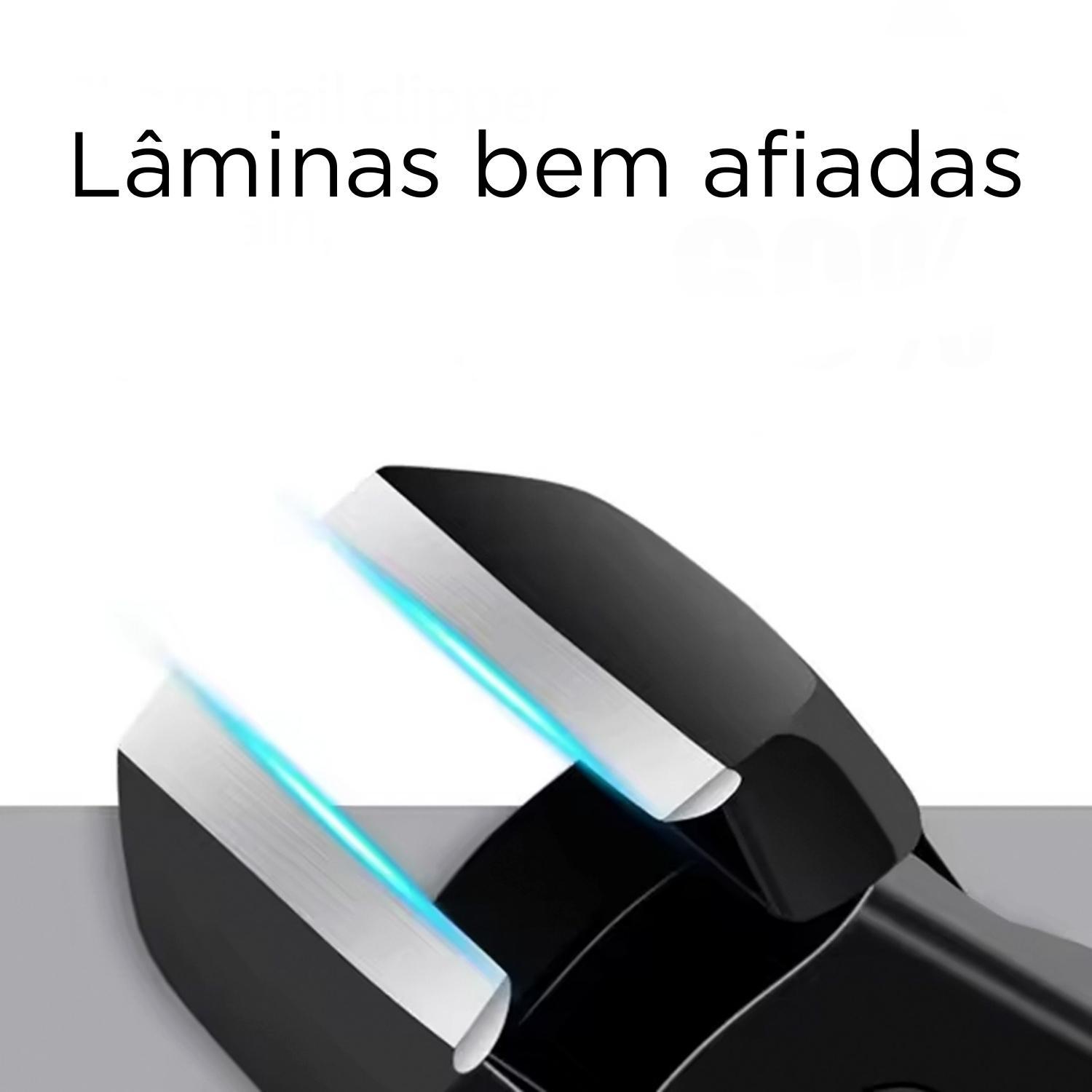Miniatura Kit 3 Cortadores Unha Afiado Coletor Automático Manicure