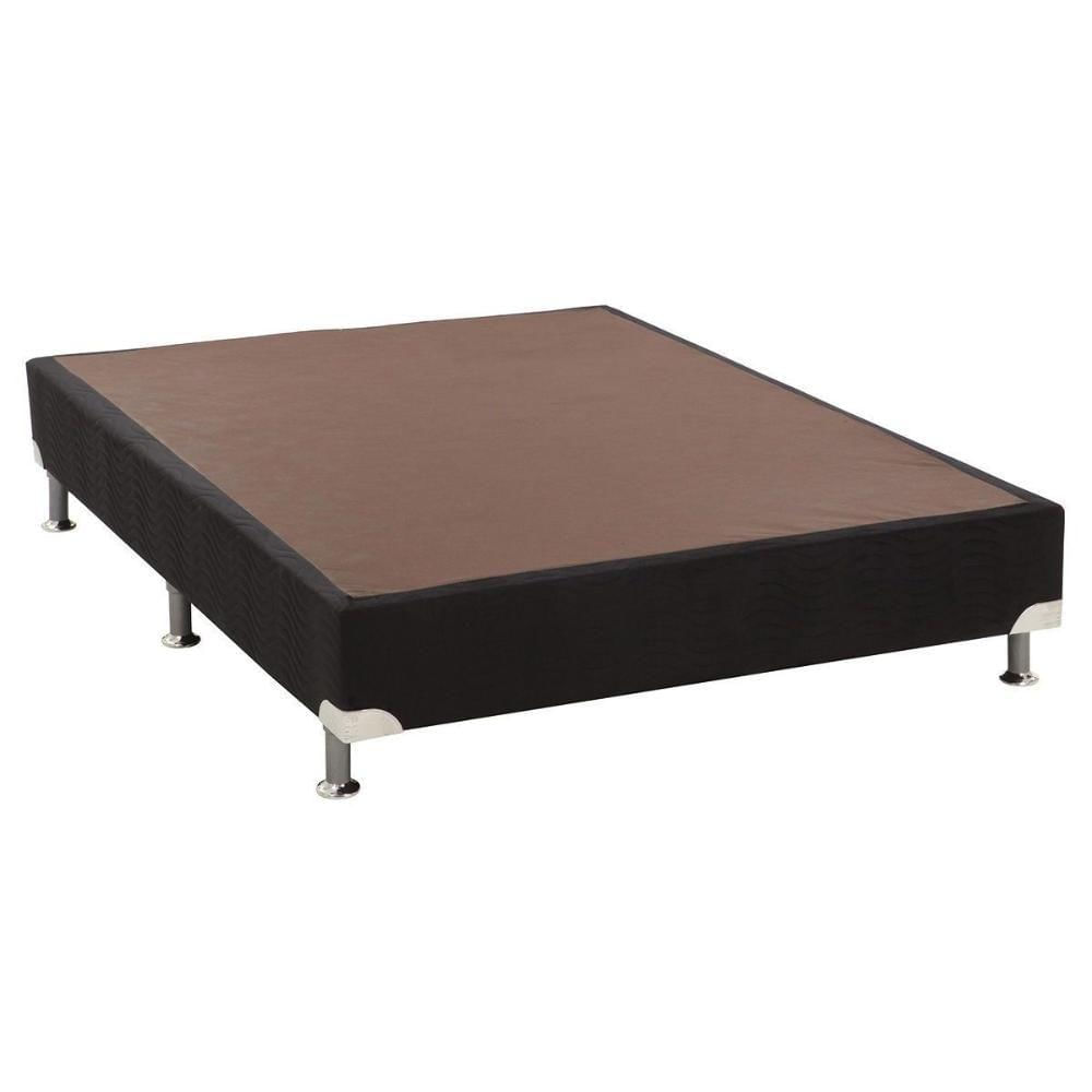 Miniatura Cama Box Base Viúva Universal Suede Black (128x188x30) - Ortobom