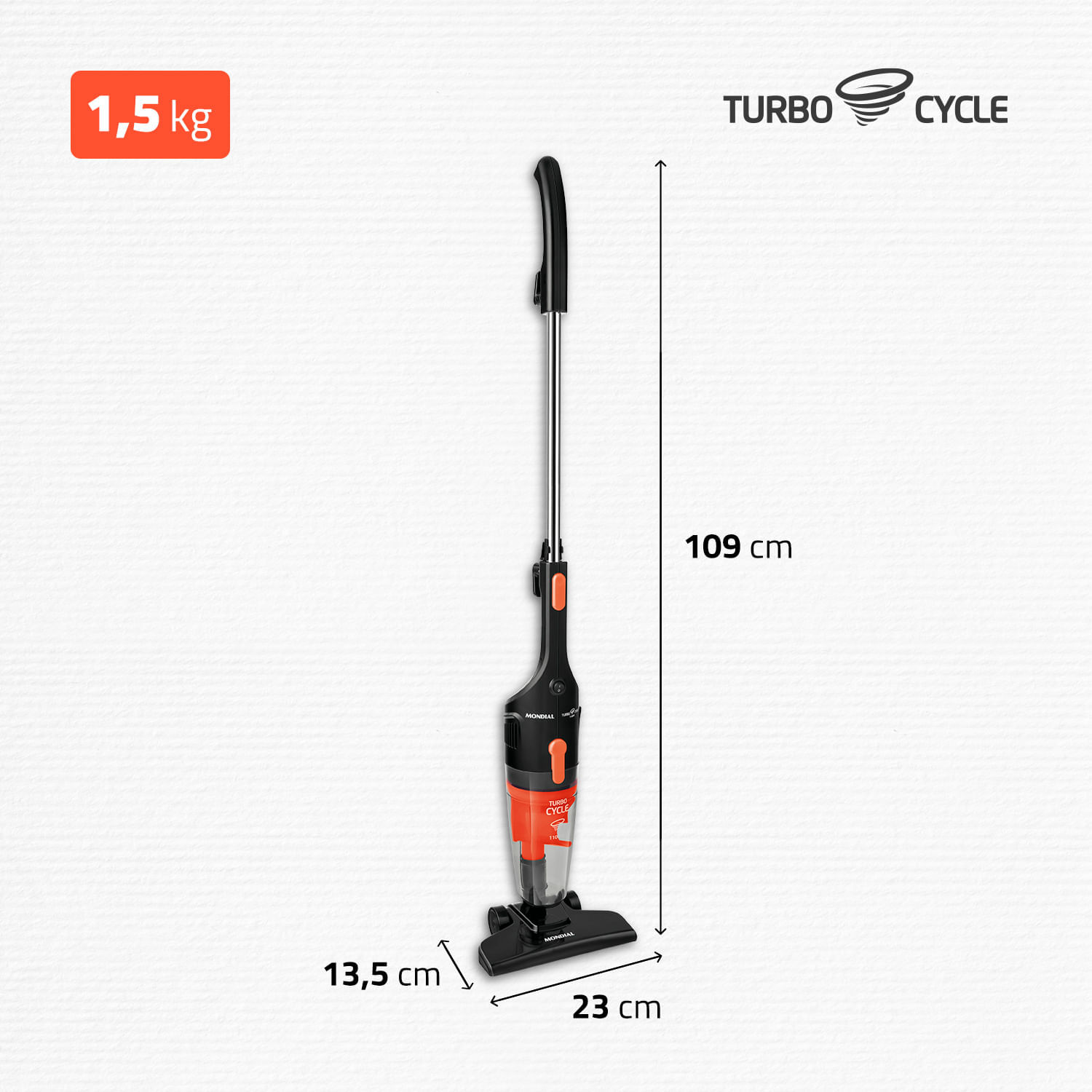 Miniatura Aspirador de Pó Mondial Turbo Cycle AP-35 127V