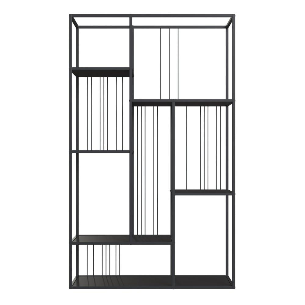 Miniatura Estante Biblioteca Decorativa com 5 Prateleiras Málaga Preto