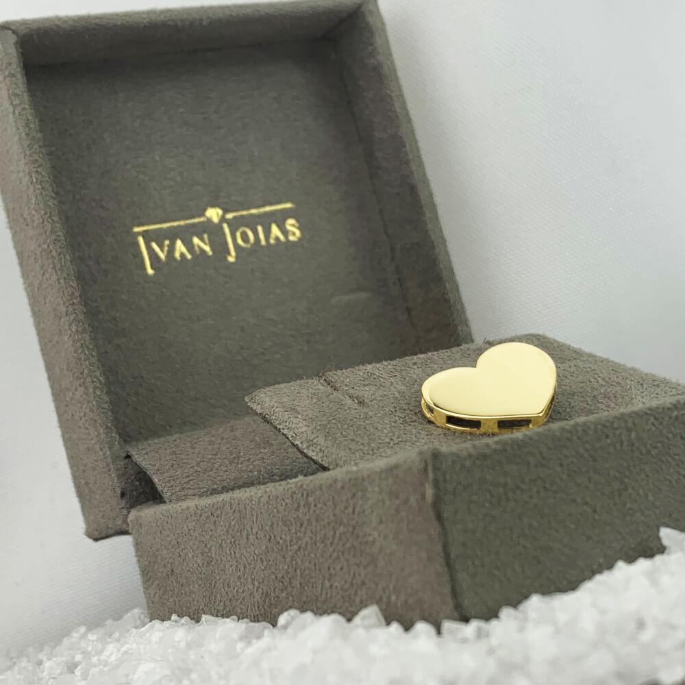Miniatura Pingente Coração Vazado em Ouro 18K - Ivan Joias