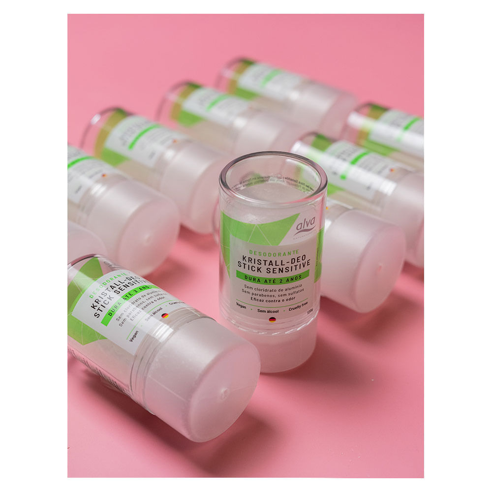 Miniatura Desodorante Alva Stick Kristall Sensitive 120g