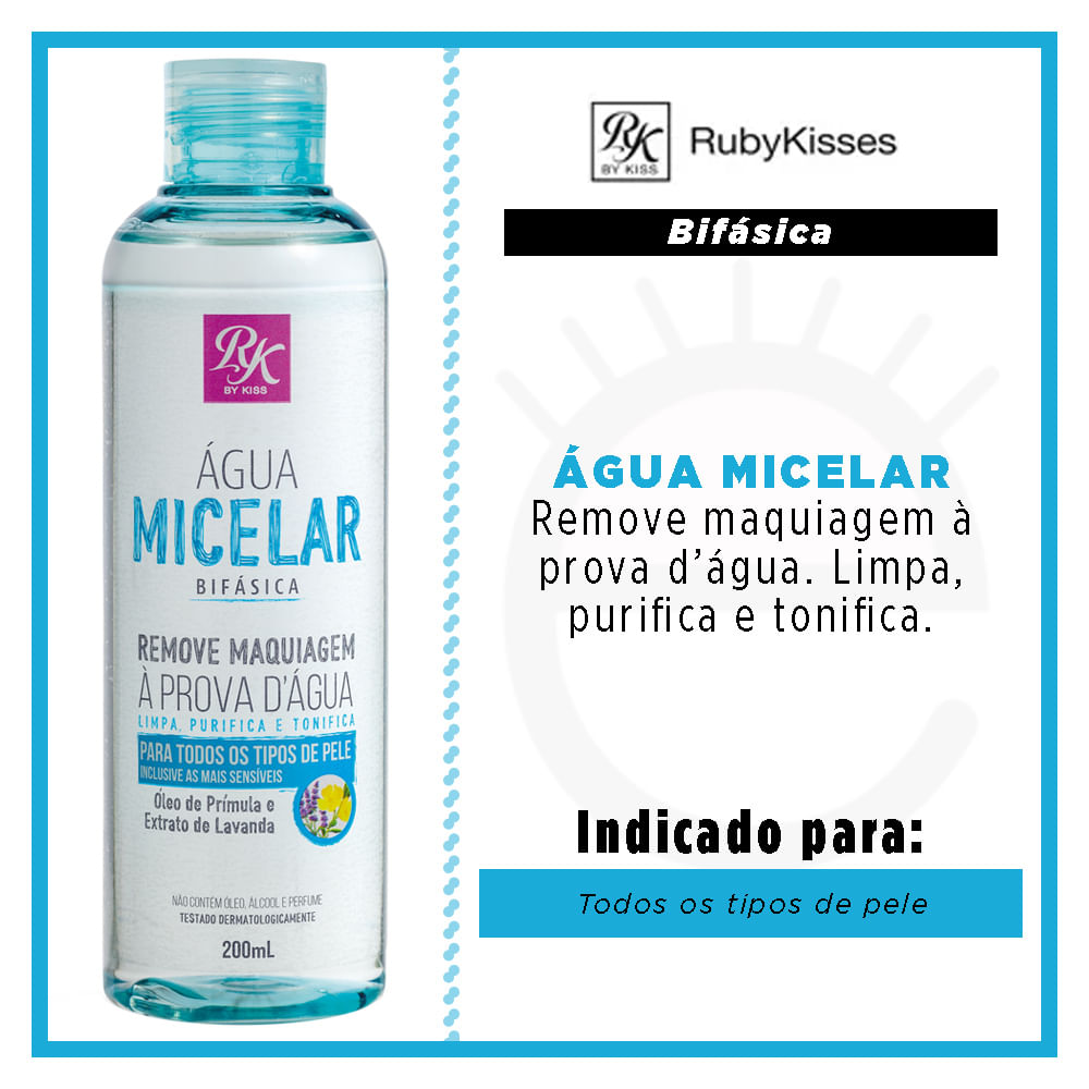 Miniatura Água Micelar Bifásica - RK by Kiss 200ml