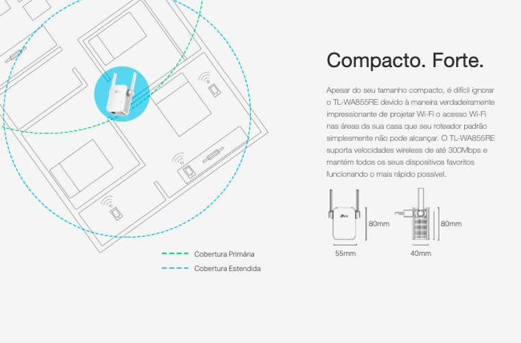 Miniatura Repetidor, Roteador, Access Point, Wisp Tp-Link Wa855Re