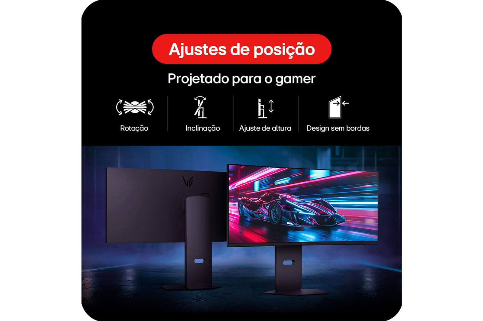 Monitor Gamer LG UltraGear™ Curvo 34G600A-B 34" QuadHD 2K, UltraWide 1800R, 160Hz, 1ms (MBR), AMD FreeSync™ Premium, HDR10, MaxxAudio