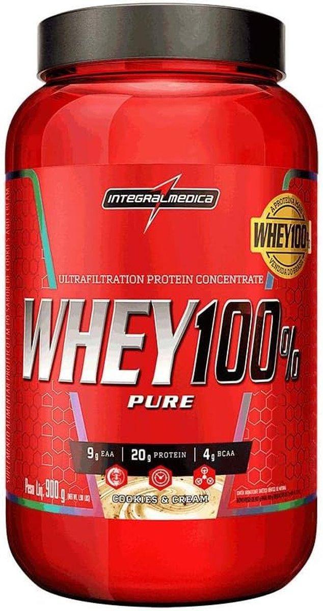 Miniatura Whey 100% Pure Pote 900g Cookies And Cream Integralmedica