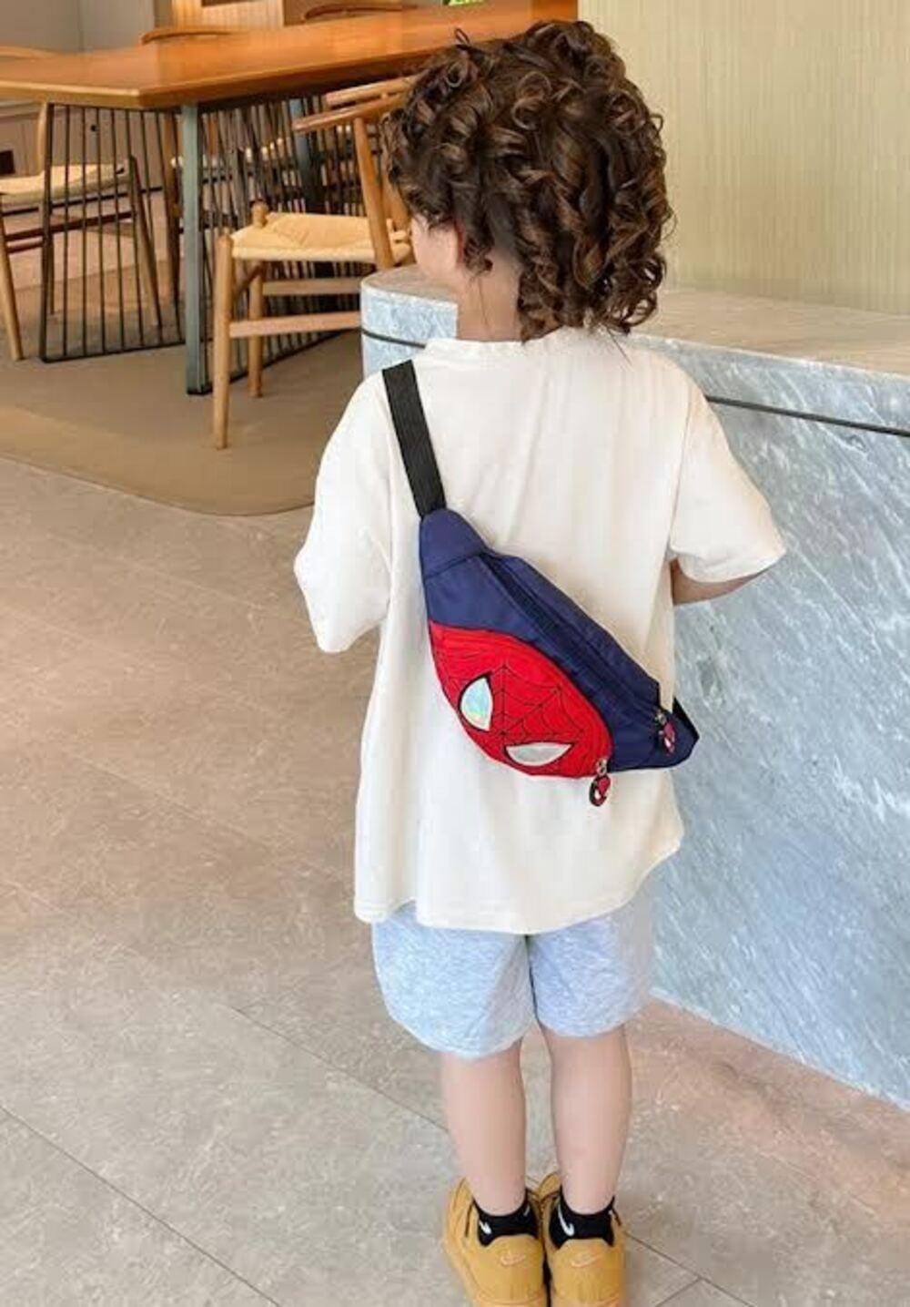 Miniatura Pochete Infantil Homem Aranha Bolsa Cintura Escolar Mochila