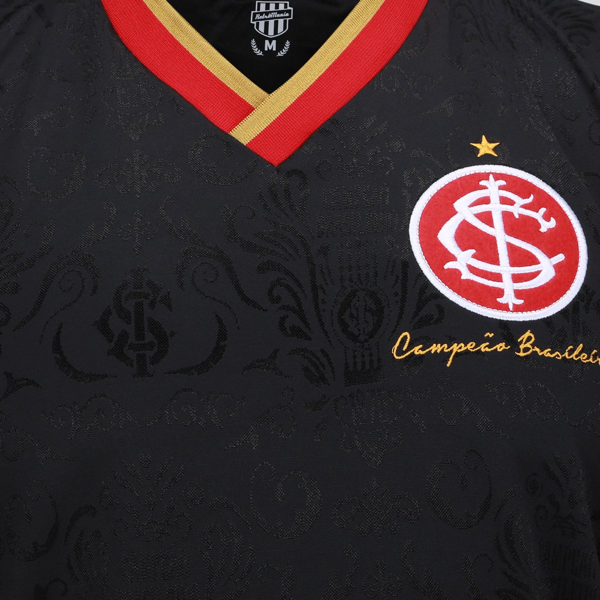 Miniatura Camisa Internacional 1975 Retrômania Masculina Preto - EGG