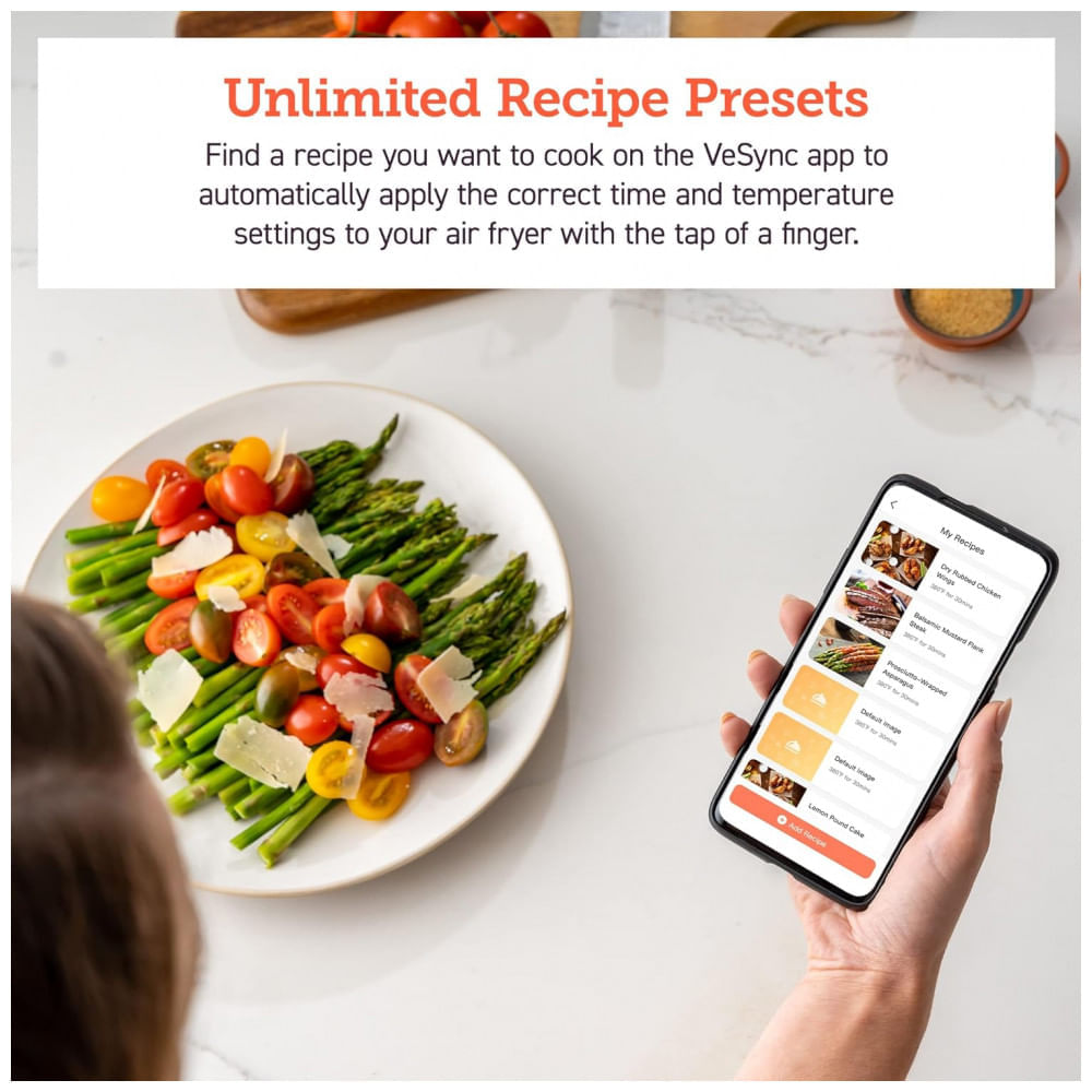 AirFryer 11 em 1 com 5.5 Litros de Capacidade e Controle por APP e Painel Digital COSORI, 110V 1700W, Preto 110v