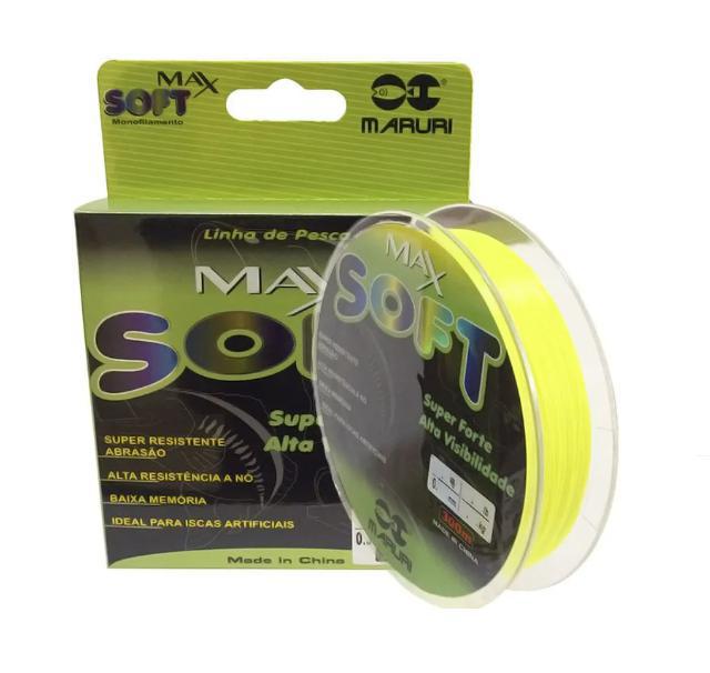 Miniatura Linha Monofilamento Soft Verde Limão 0,33Mm 300 M 15,17Lbs