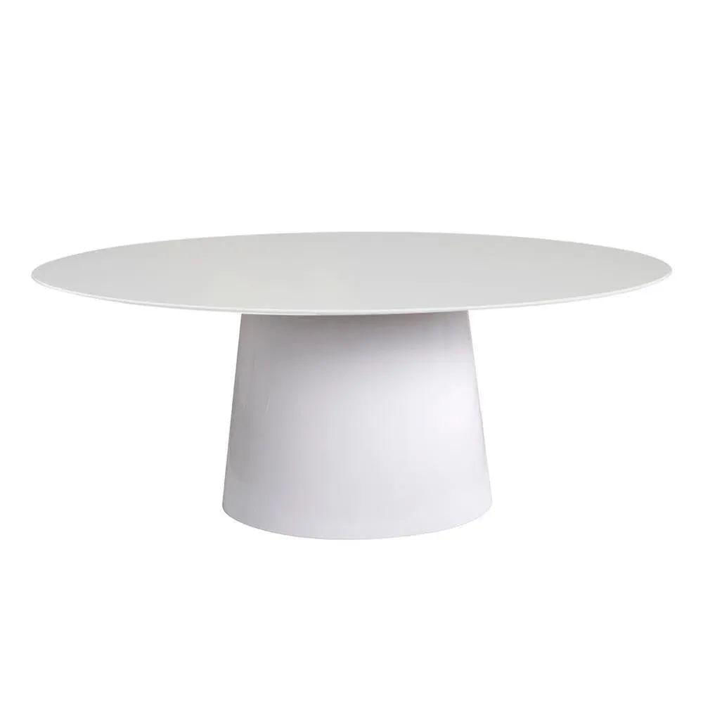 Miniatura Mesa De Jantar Cone Oval 120X80 Cm Laqueada Cor Preto