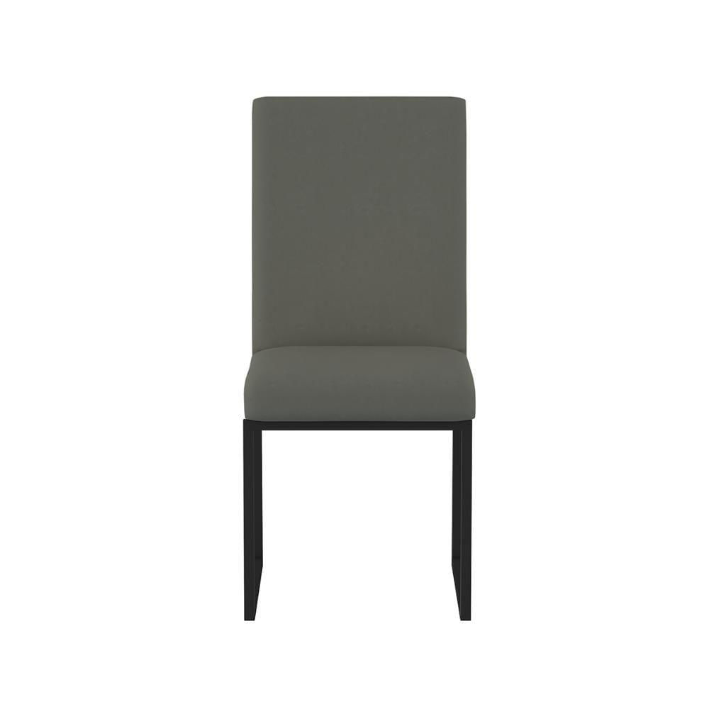Miniatura Cadeira Para Mesa De Jantar Base Industrial Preto Balaqui Cinza