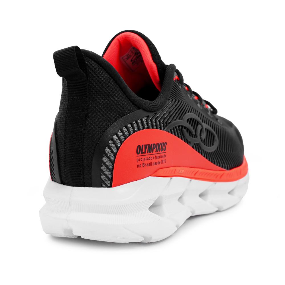 Miniatura Tênis Olympikus Perfect 3 Masculino + 3 Pares de Meias Preto / Vermelho - 39