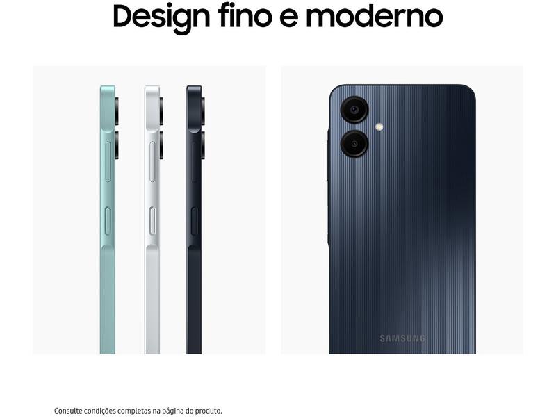 Smartphone Samsung Galaxy A06 128GB 4GB RAM Verde Claro 6,7" Câm. Dupla + Selfie 8MP