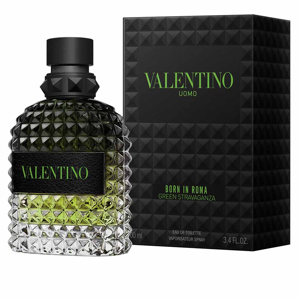 Miniatura Perfume Valentino Born In Roma Green Stravaganza Uomo Eau de Toilette Masculino 100ml