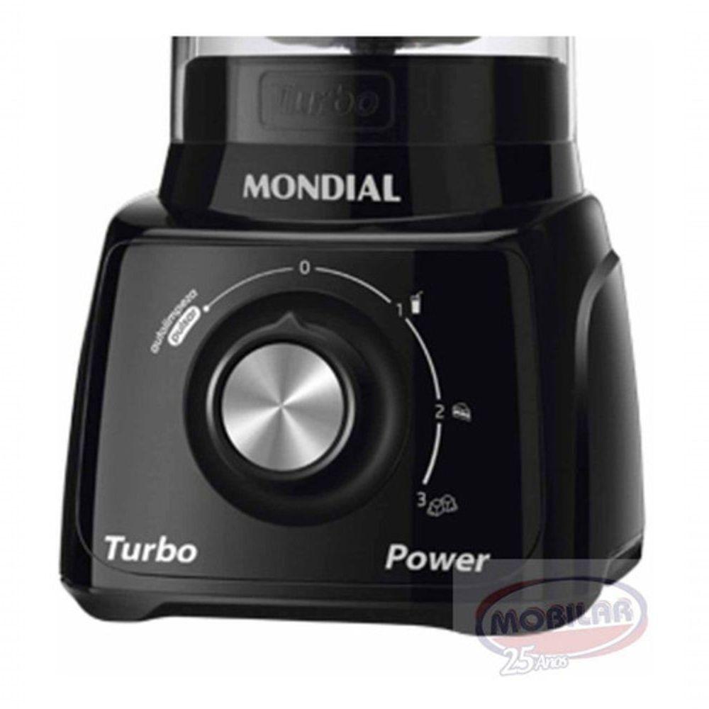 Miniatura Liquidificador Mondial 3 Velocidades 500W L99 Com Filtro Preto 220V