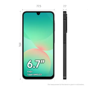 Smartphone Samsung Galaxy A26 Tela 6.7" 256GB 5G Câmera Tripla 50MP Preto