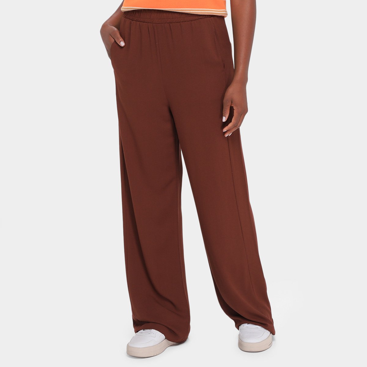 Miniatura Calça Hering Pantalona Feminina Marrom - 38
