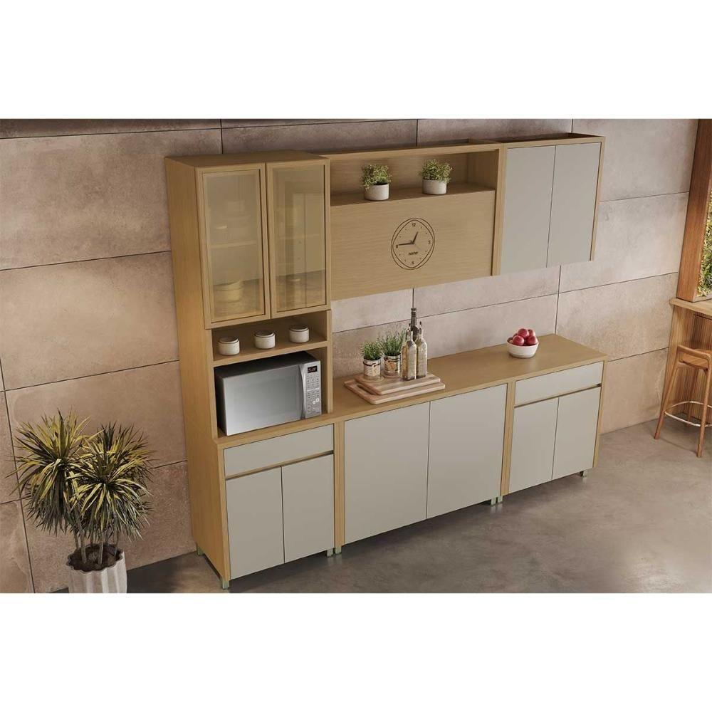 Miniatura Módulo Cozinha Condessa Armário Condessa Com 2 Portas 80cm Carvalho Cinza
