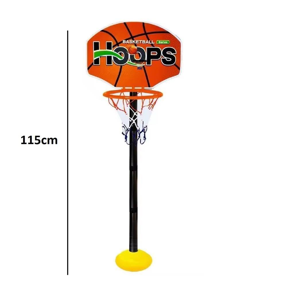 Miniatura Kit Cesto Basquete Tabela Altura Ajustável Com Bola E Inflador