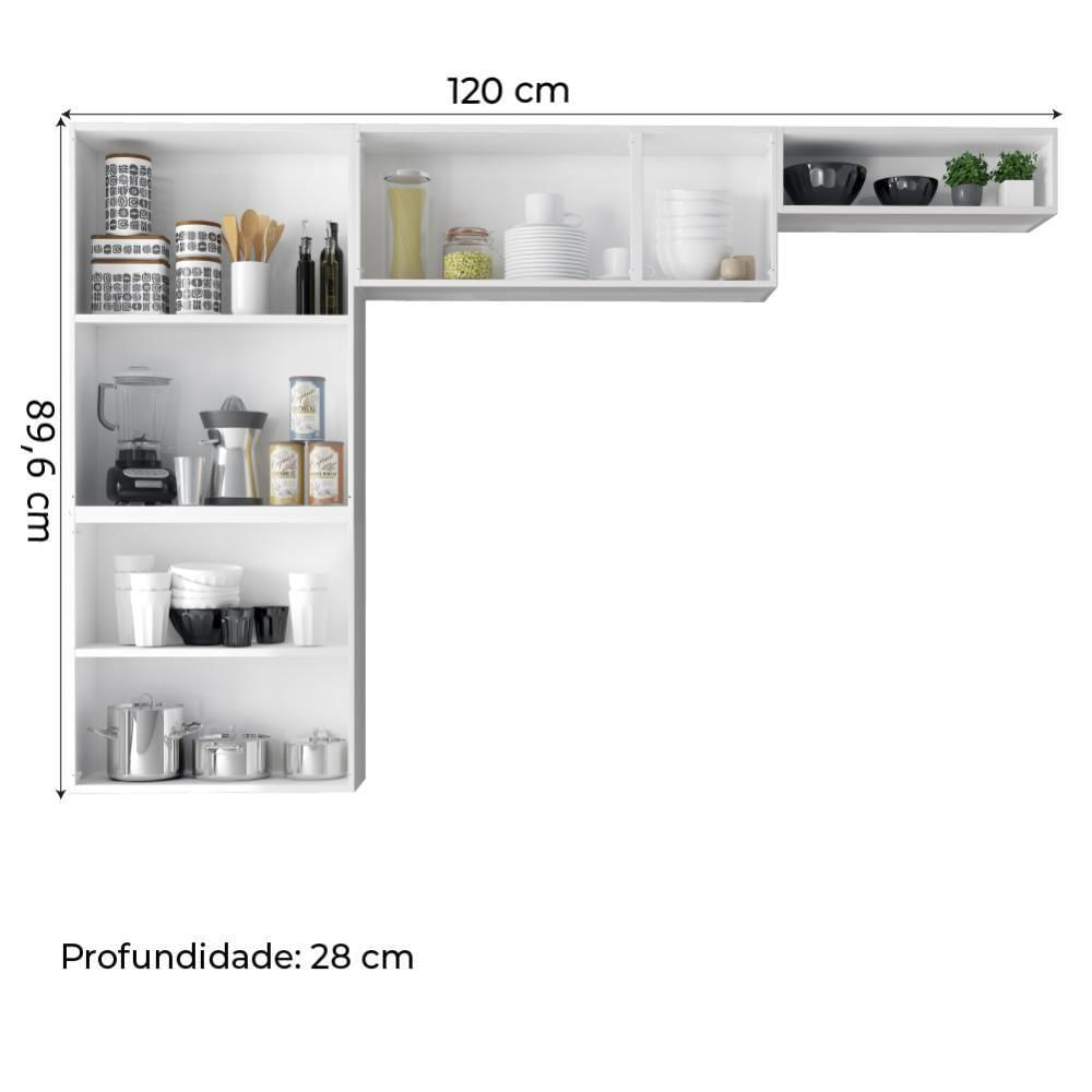 Miniatura Armário De Cozinha Compacta De Aço 7 Portas Branco Branco
