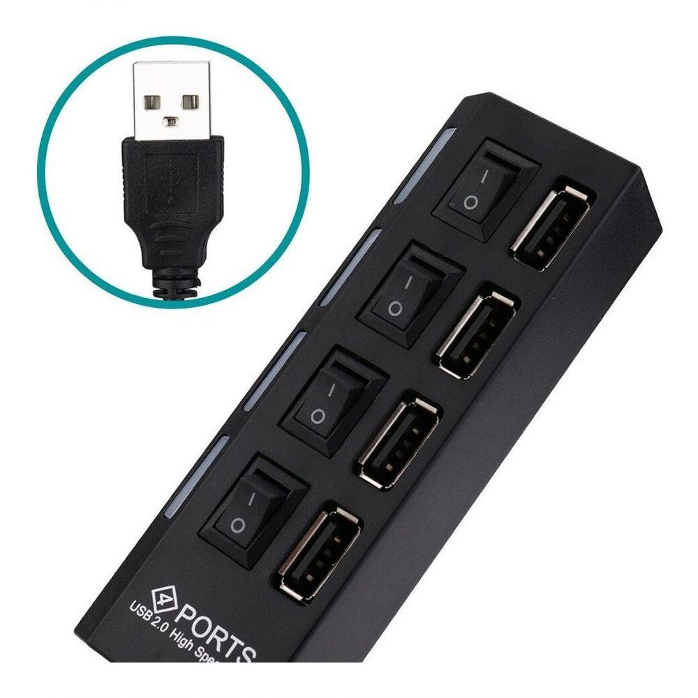 Miniatura Cabo Hub Usb Extensor 2.0 4 Portas High Speed Pendrive Mouse