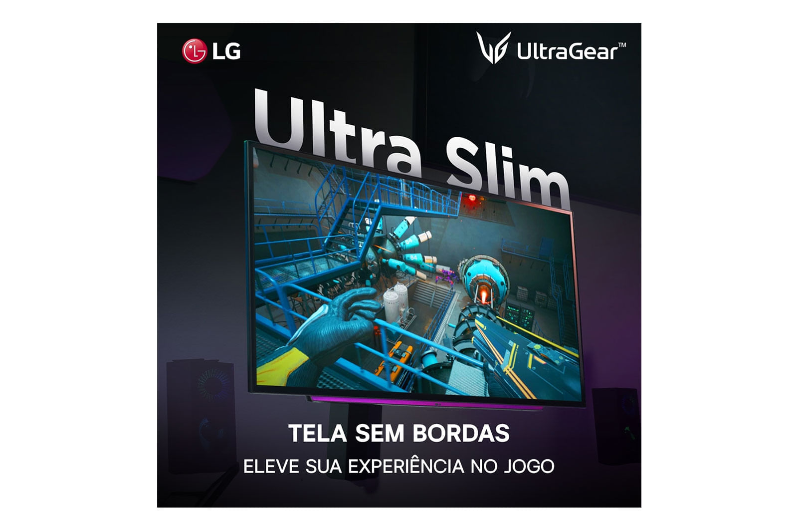 Monitor Gamer LG UltraGear OLED – Tela OLED 27”, QHD, HDR400, True black, 1.5M:1, 240Hz, 0,03ms (GtG), NVIDIA® G-SYNC® – 27GS95QE-B