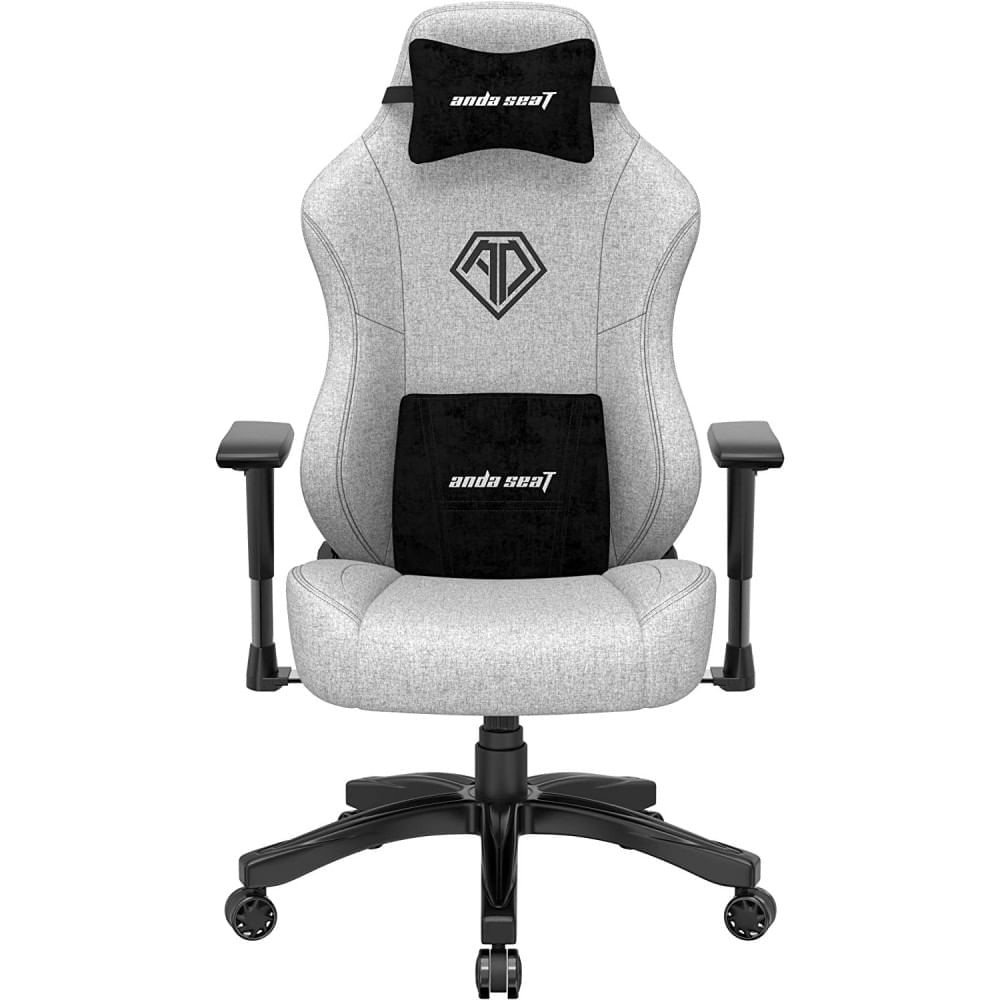 Miniatura AndaSeat Phantom 3 Cadeira Gamer Reclinavel e Ergonomica com Apoio Lombar e Cabeca Cinza
