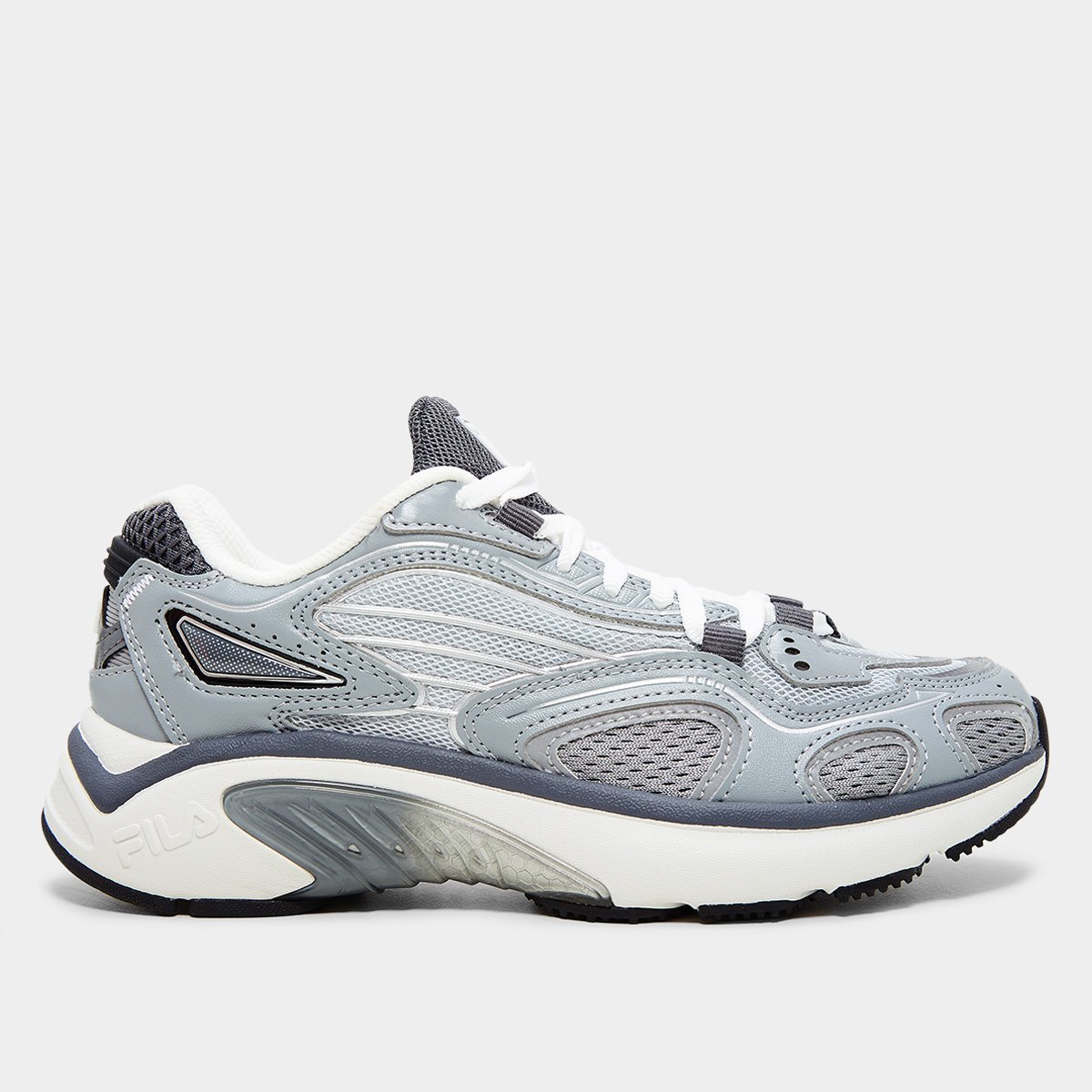 Miniatura Tênis Fila Blur 2 Feminino Cinza+Branco - 34