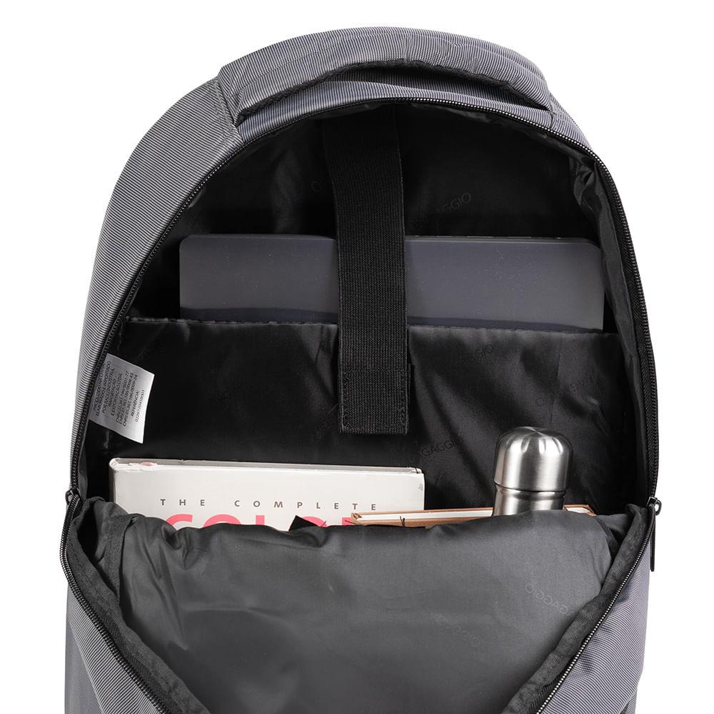 Miniatura Mochila Masculina Millenium para Notebook  Preta Cinza
