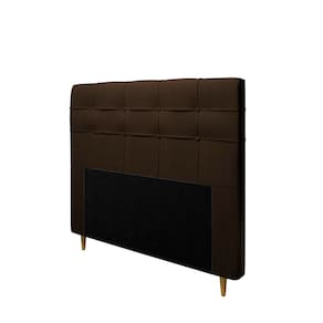 Miniatura Cabeceira para Cama Casal Dobue Hannover Chocolate
