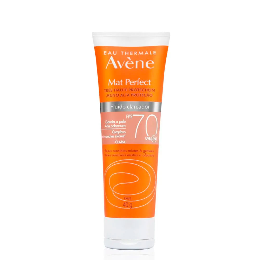 Miniatura Protetor Solar Avène Mat Perfect Fluido Clareador FPS 70 Cor Clara 40g com 50% de Desconto na 2º Unidade