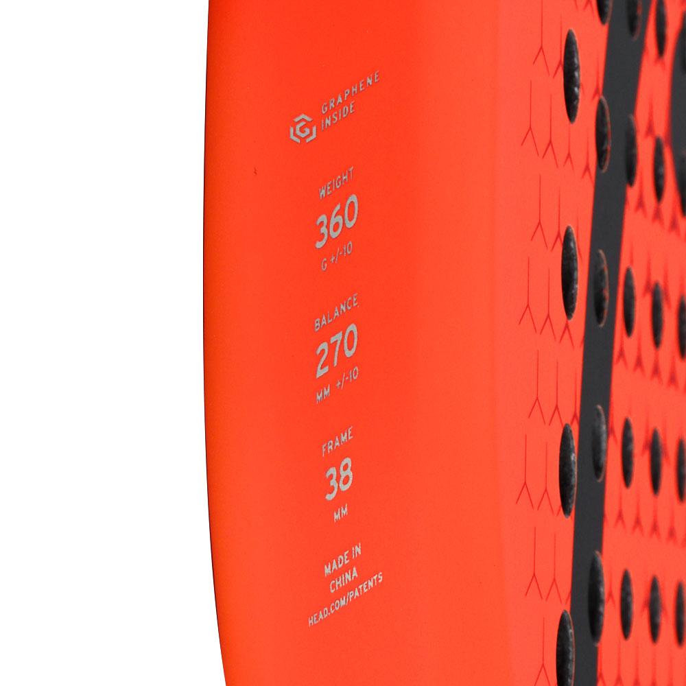 Miniatura Raquete de Padel Head Delta Elite Laranja e Cinza