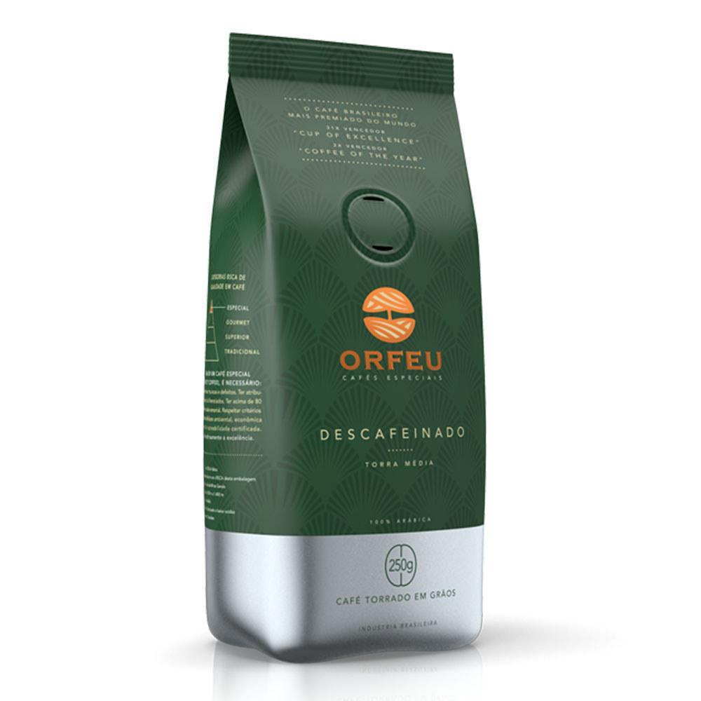 Miniatura Café Em Grãos Premium Orfeu Descafeinado Pacote 250G