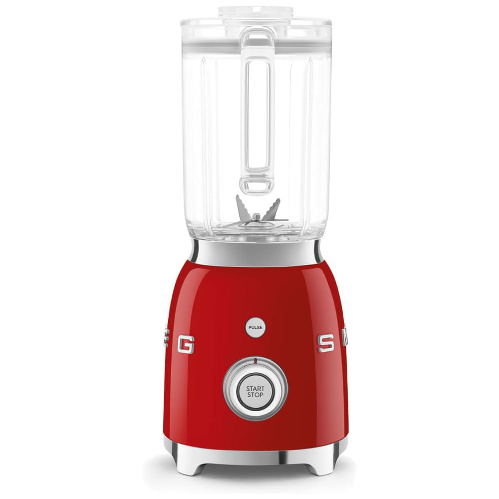 Miniatura Liquidificador SMEG BLF03 Retro Style 600W com Jarra de 1,5 Litros, Livre de BPA, 3 Velocidades, Funções de Pulso, Trituração de Gelo e Design Anos 50