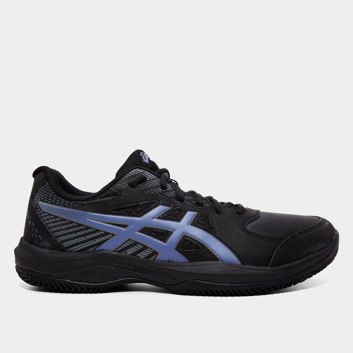 Miniatura Tênis Asics Court Slide 4 Saibro Masculino Preto+Azul - 39