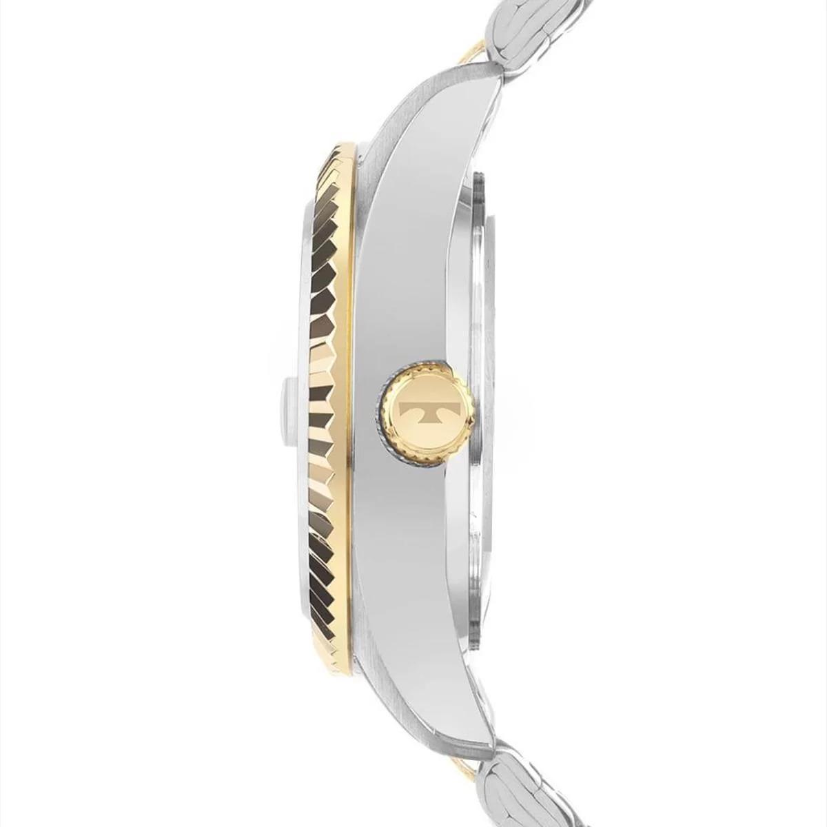 Miniatura Relogio Technos Feminino Bicolor Prata E Dourado 2015Cem/1X