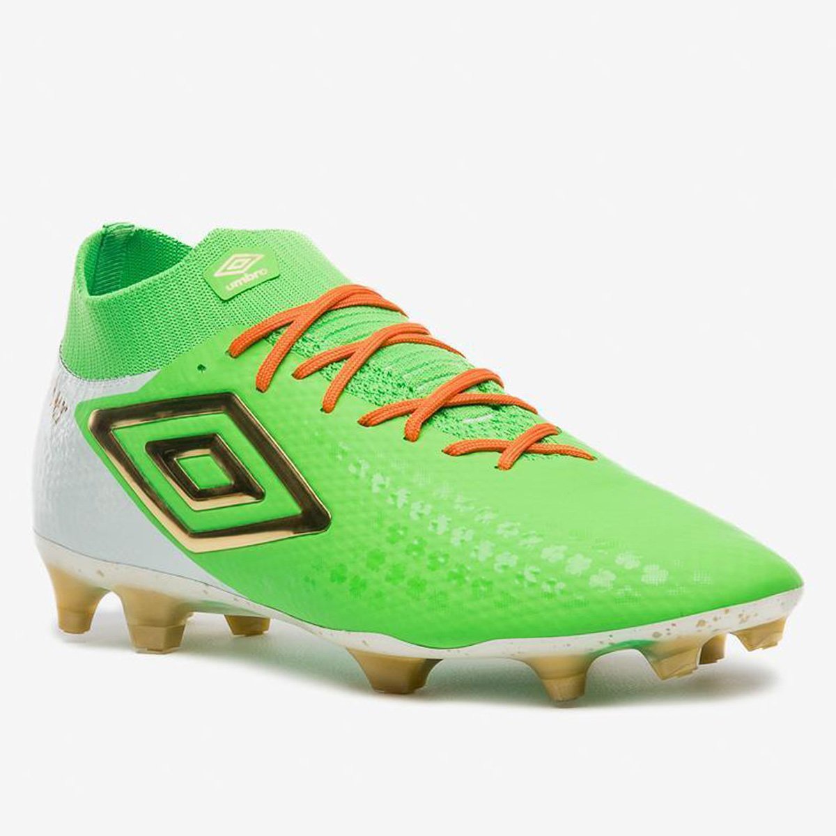 Miniatura Chuteira Campo Umbro Adamant Top Speed Unissex Verde+Branco - 38