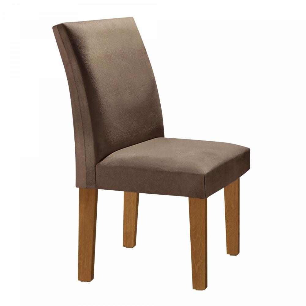 Miniatura Conjunto 2 Cadeiras Estofadas Espanha Espresso Móveis Ypê/Suede Animale Marrom