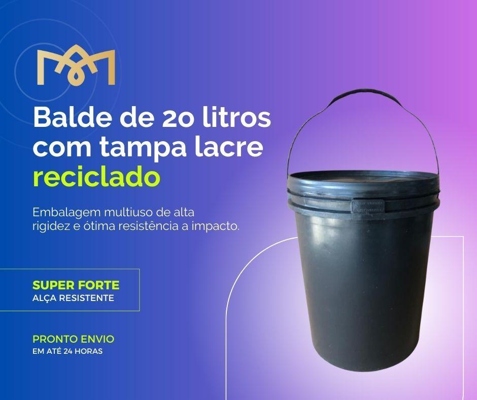 Miniatura Balde Plástico 20L com Tampa de Segurança - 20 Peças