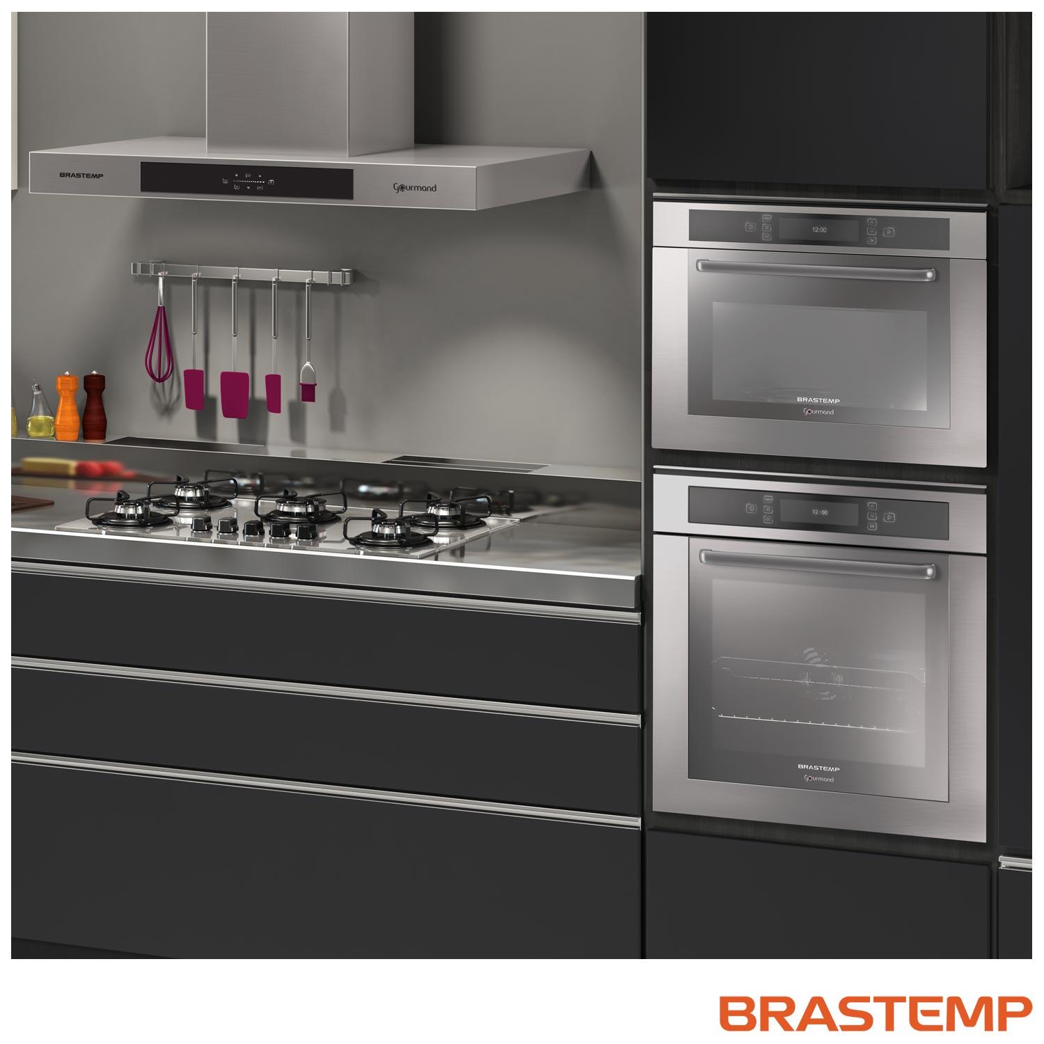 Micro-ondas de Embutir Brastemp com 40 Litros de Capacidade e Grill Inox - BMO40AR 220