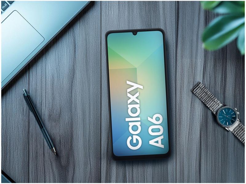 Smartphone Samsung Galaxy A06 128GB 4GB RAM Azul Escuro 6,7" Câm. Dupla + Selfie 8MP