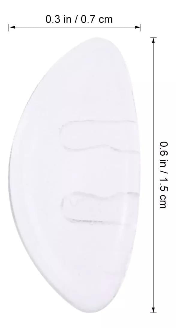 Miniatura 10 Pares Plaqueta Silicone Porsche Nariz Óculos Fosco 15mm