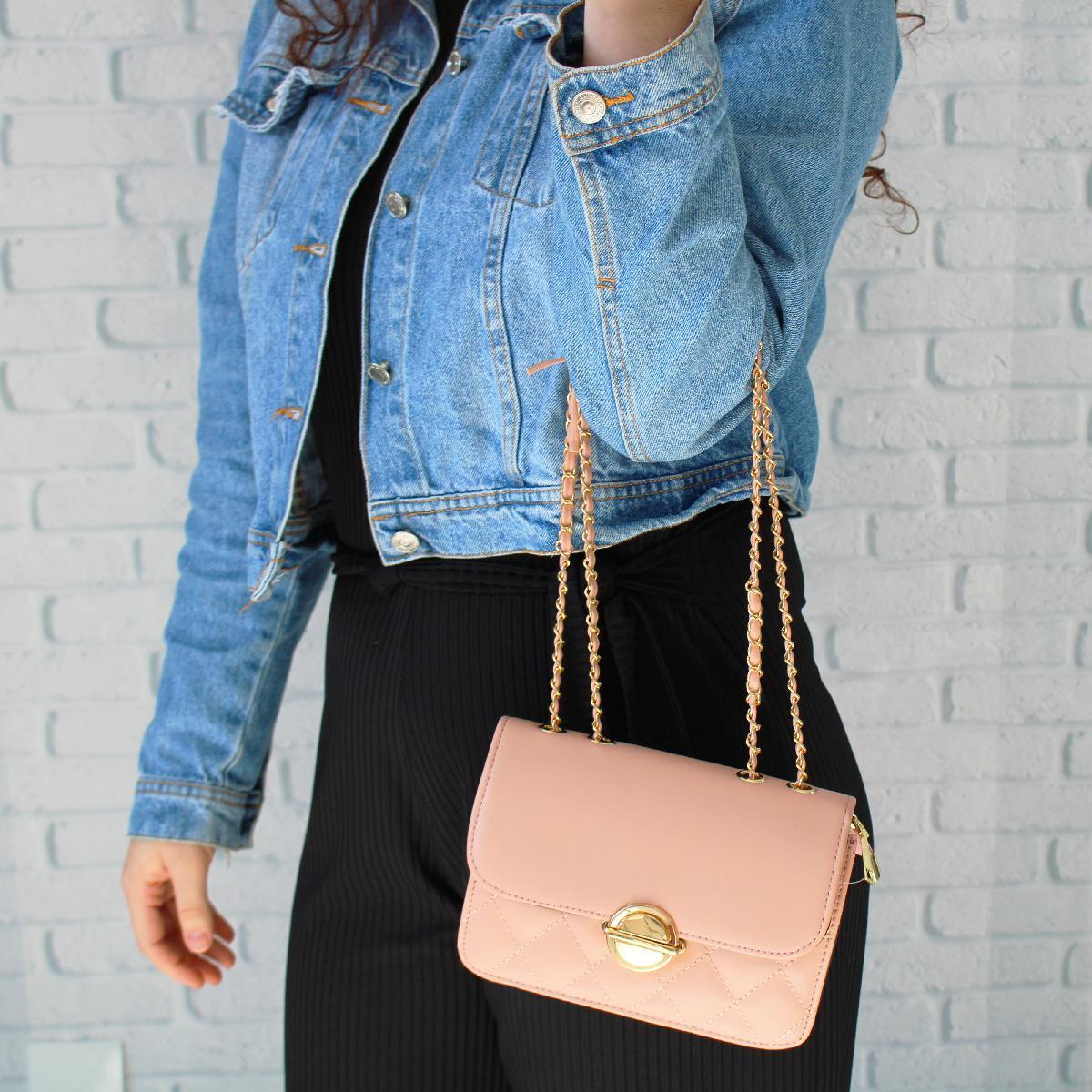 Bolsa Transversal Tiracolo Bolsinha Ombro Feminina Corrente