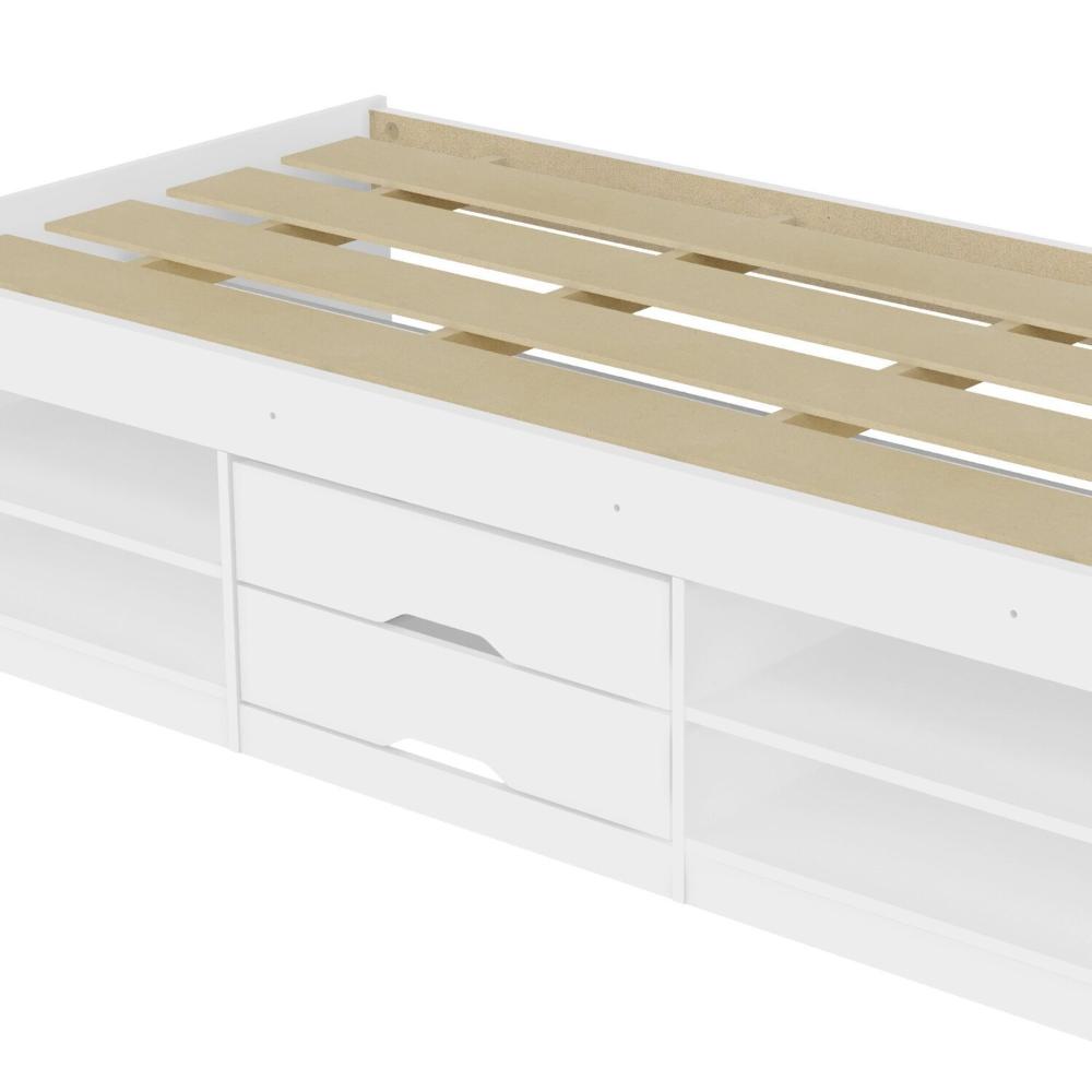 Miniatura Cama Solteiro Multifuncional 2 Gavetas Branco