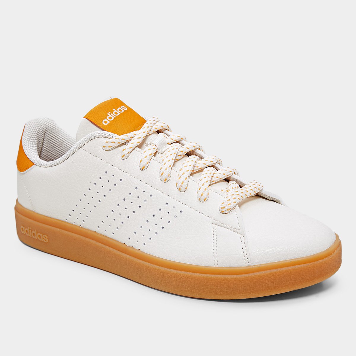 Miniatura Tênis Adidas Advantage Base Masculino Branco+Laranja - 39