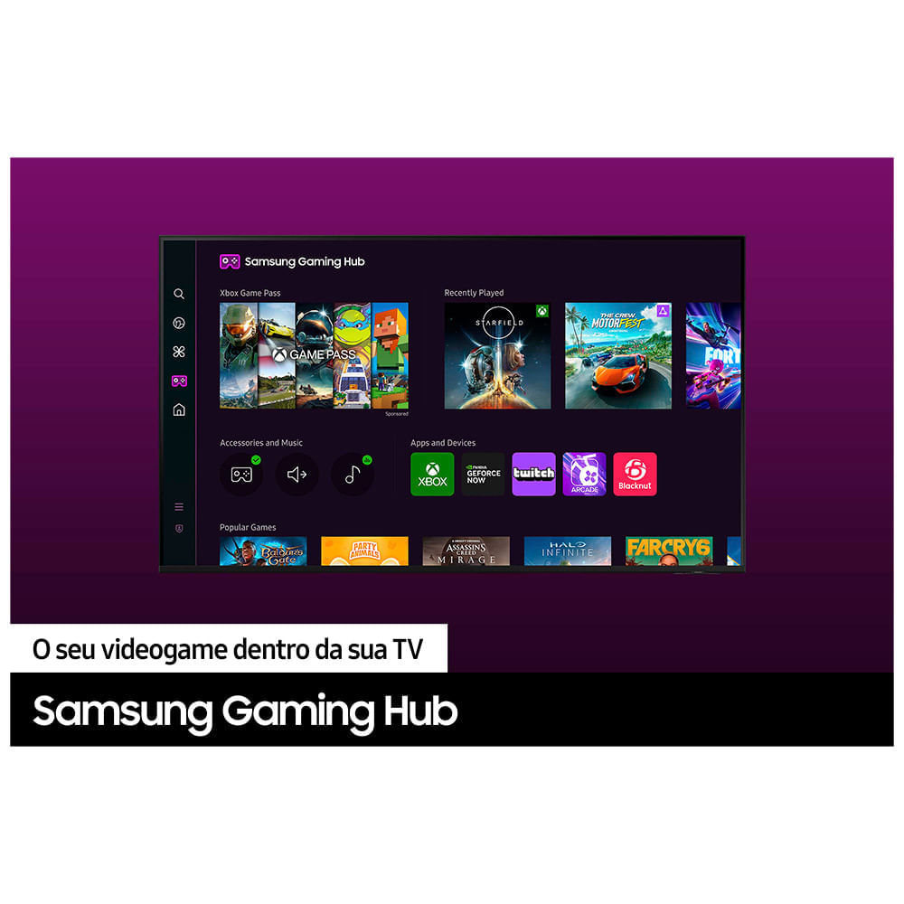 Miniatura Samsung Smart TV 43" Polegadas UHD 4K 43DU7700 2024 - UN43DU7700GXZD Bivolt