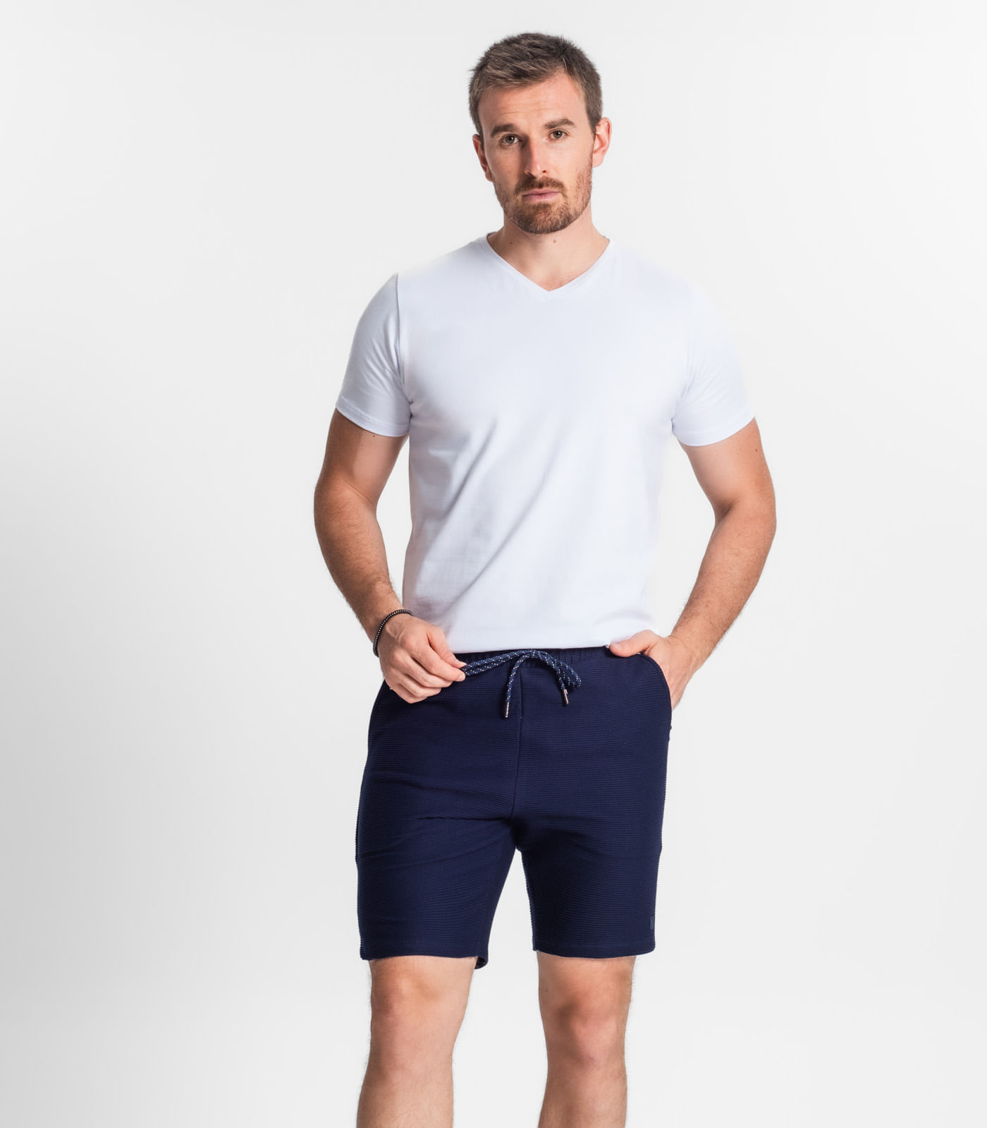 Miniatura Bermuda Masculina Plus Size Diametro Azul Plus G1