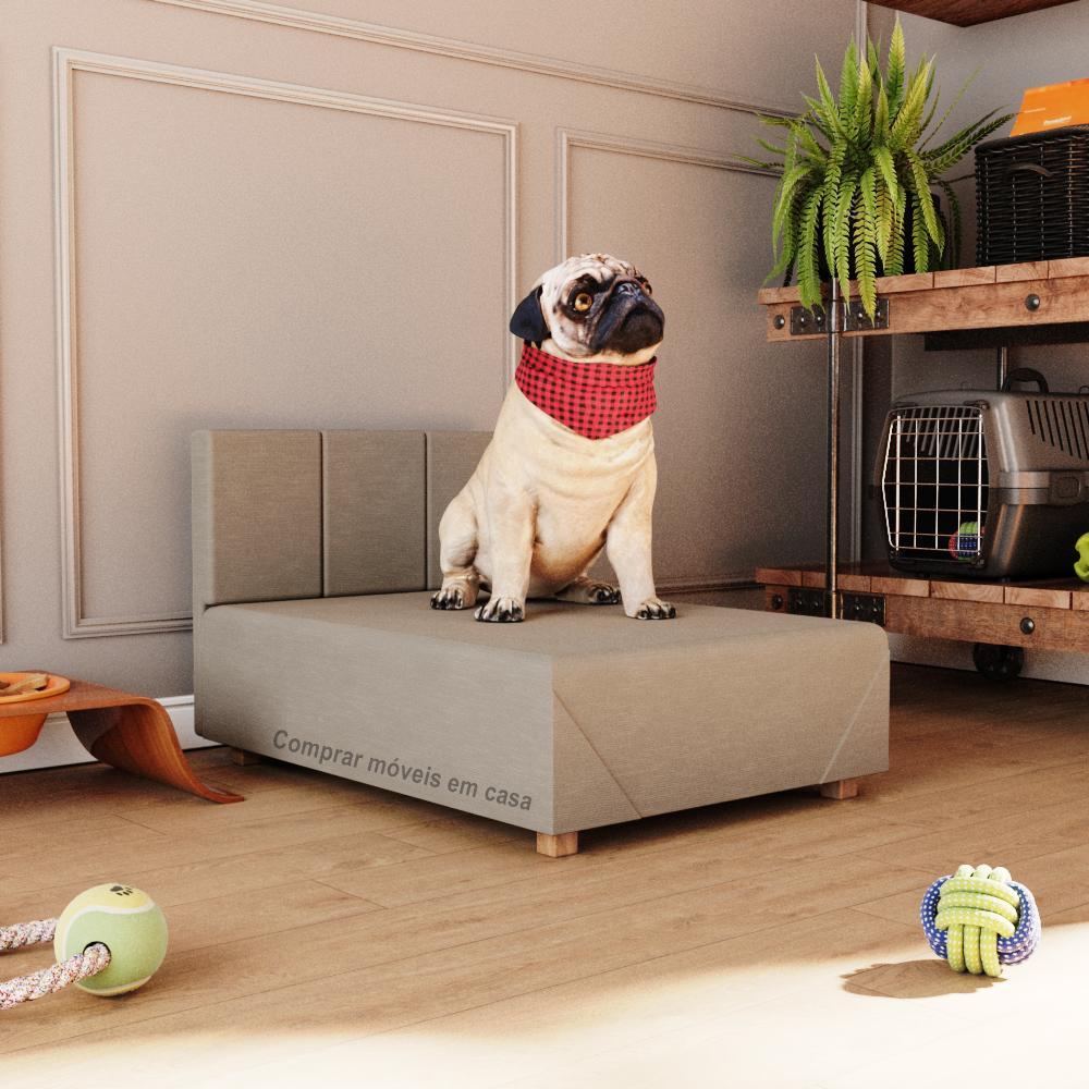 Miniatura Cama Box Pet Cachorro Porte Menor 60 cm Betoven Cores Bege